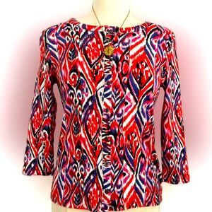 Like new! Adorable & vibrant Rafaella cardigan!